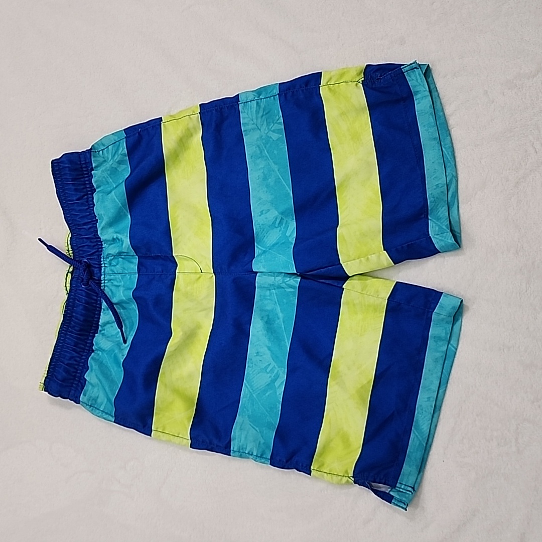 Boy's Blue And Green Swimming Trunks L 10/12